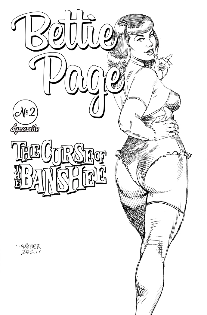 Bettie Page & Curse of the Banshee #2 Cover H 1 for 20 Incentive Linsner Pencils