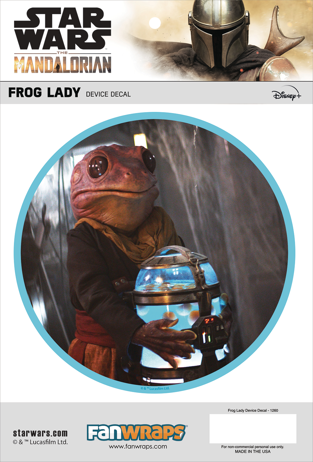 Star Wars The Mandalorian Frog Lady Device Decal