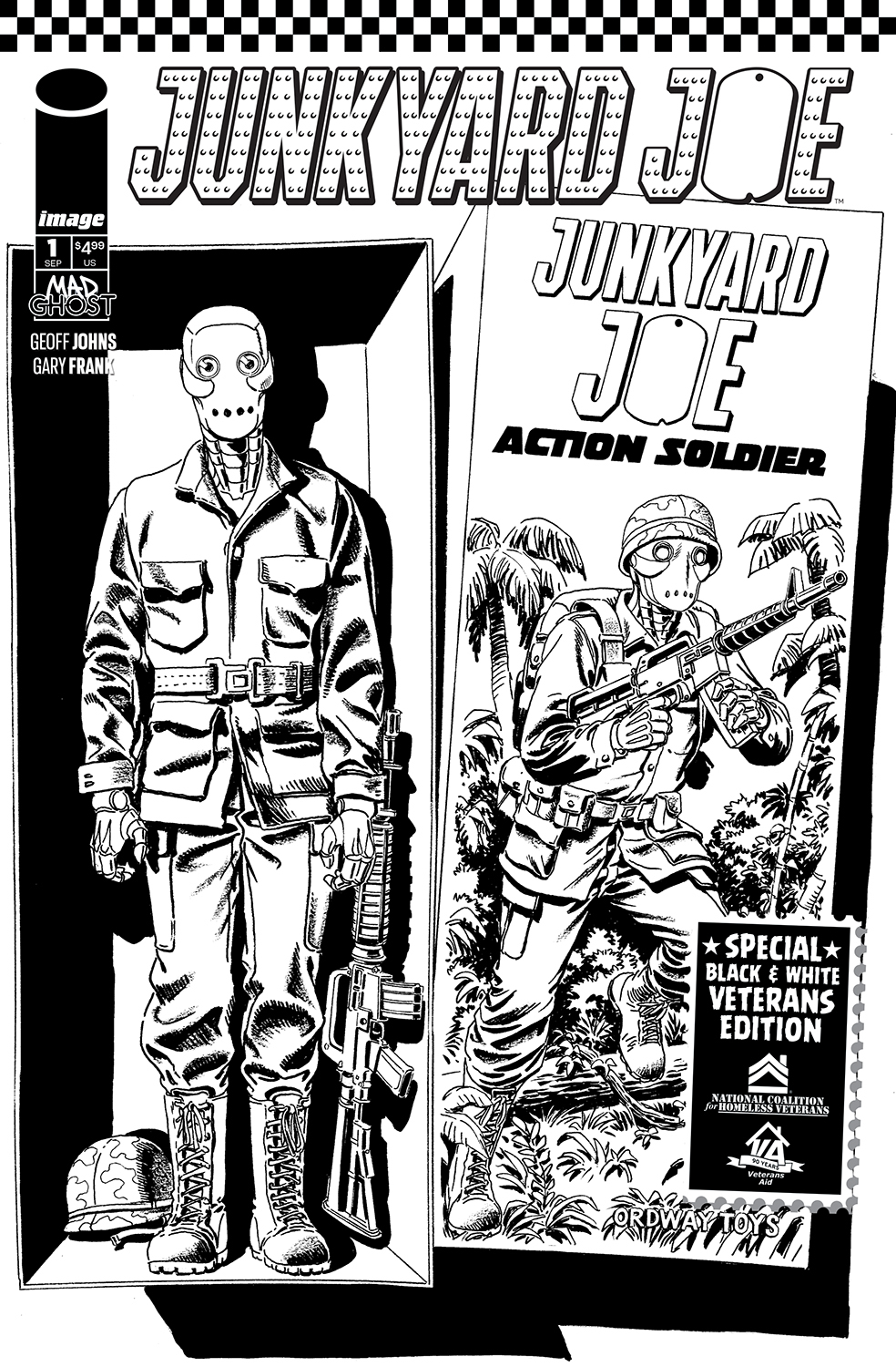 Junkyard Joe #1 Black & White Veterans Edition Cover D Ordway