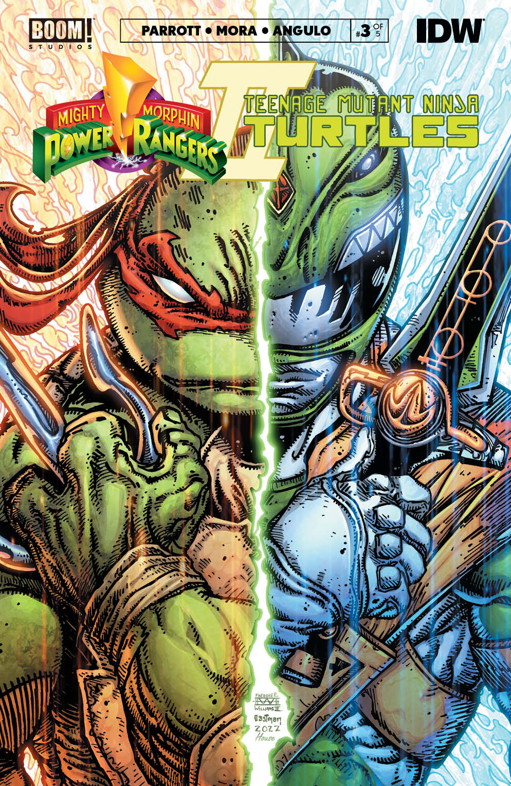 Mighty Morphin Power Rangers Teenage Mutant Ninja Turtles II #3 Cover B Eastman & Williams II (Of 5)