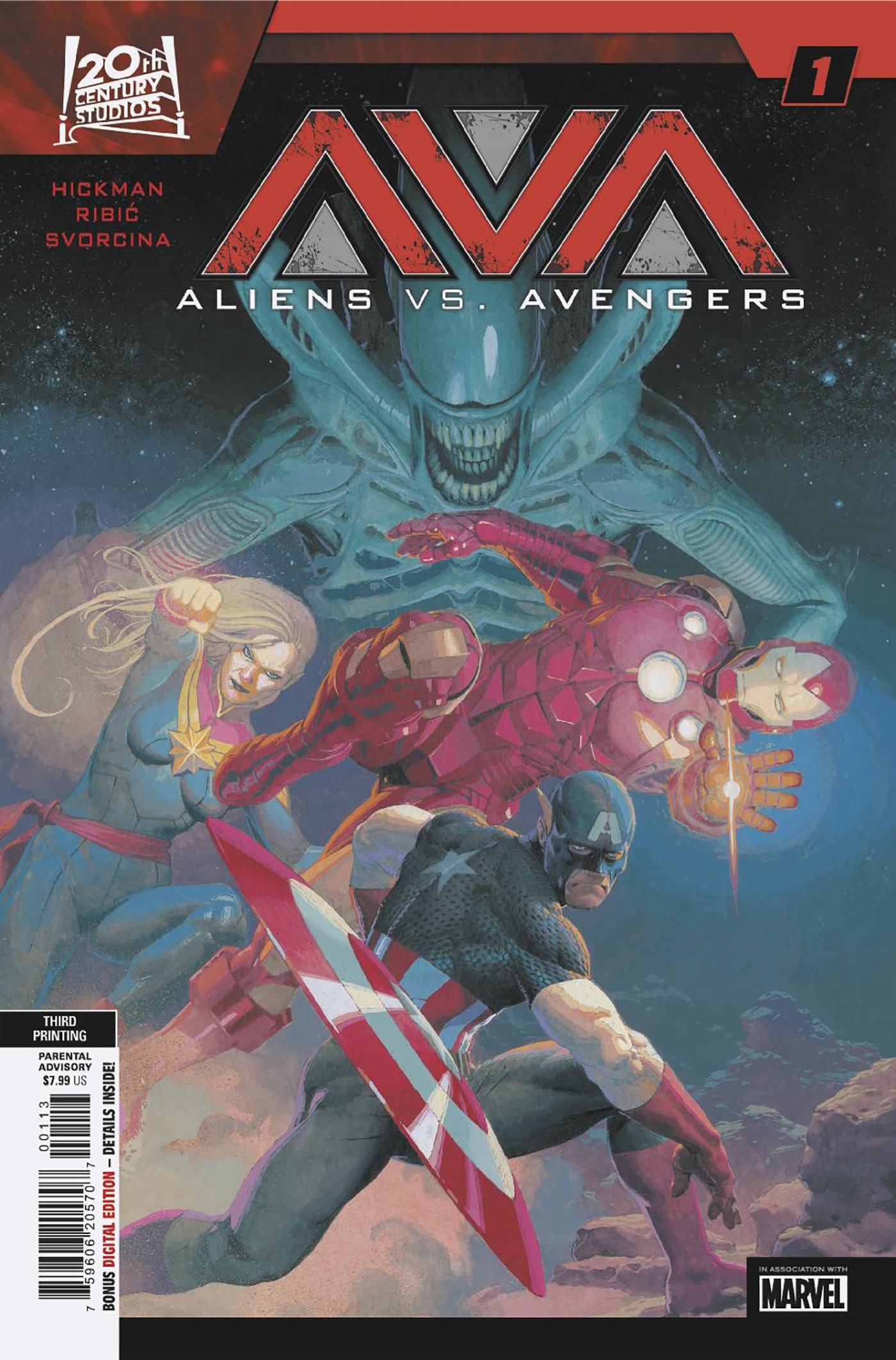 Aliens Vs. Avengers #1 3rd Printing Esad Ribic Variant  (Of 4)