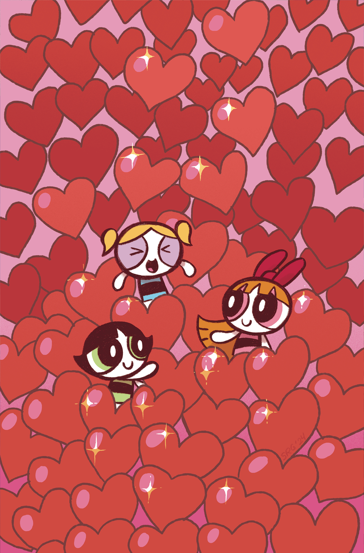 Powerpuff Girls Valentines Kissy Face Special #1 Cover D 1 for 10 Incentive Ganucheau Virgin