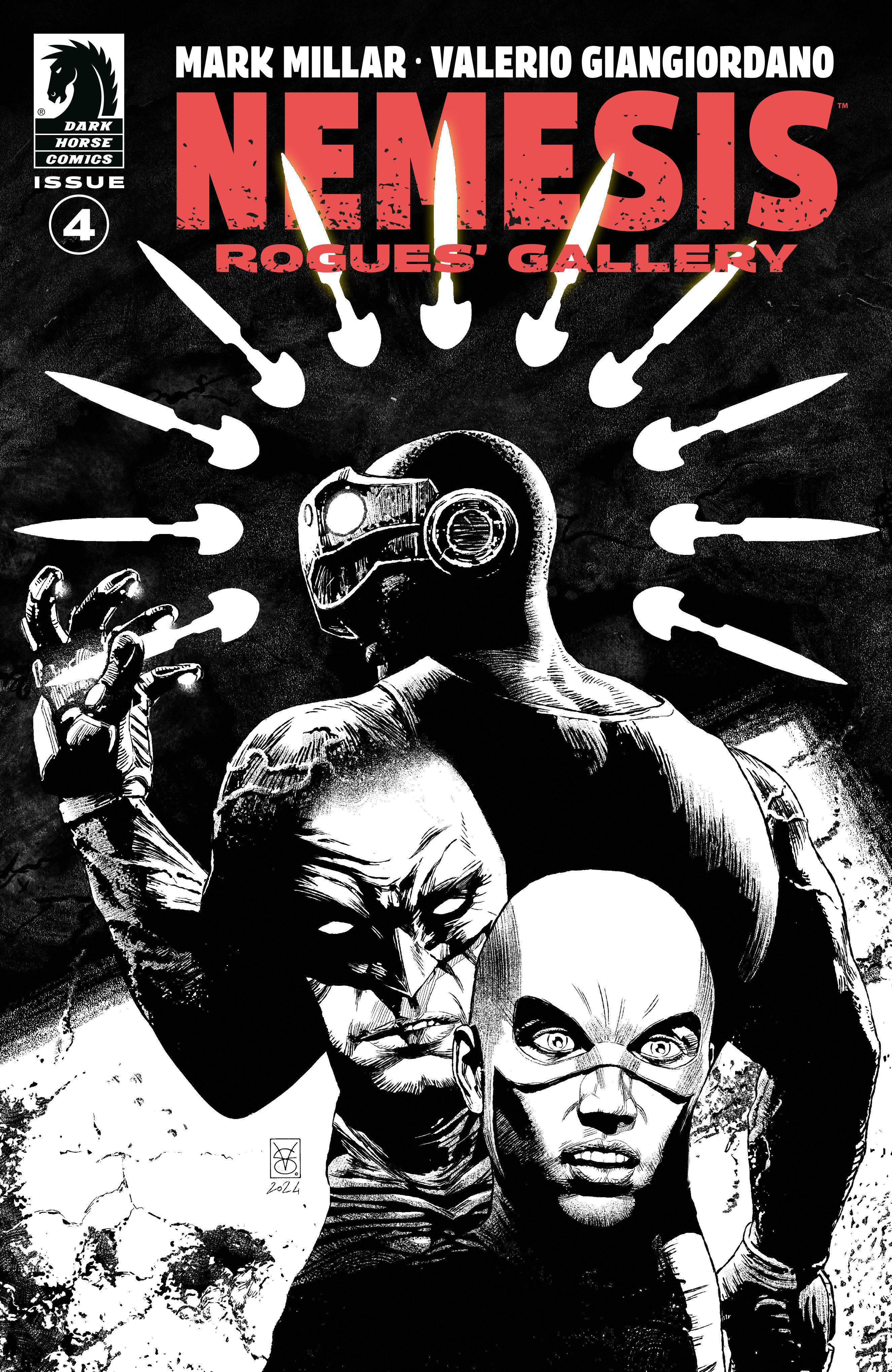 Nemesis Rogues' Gallery #4 Cover B (B&W) (Valerio Giangiordano)