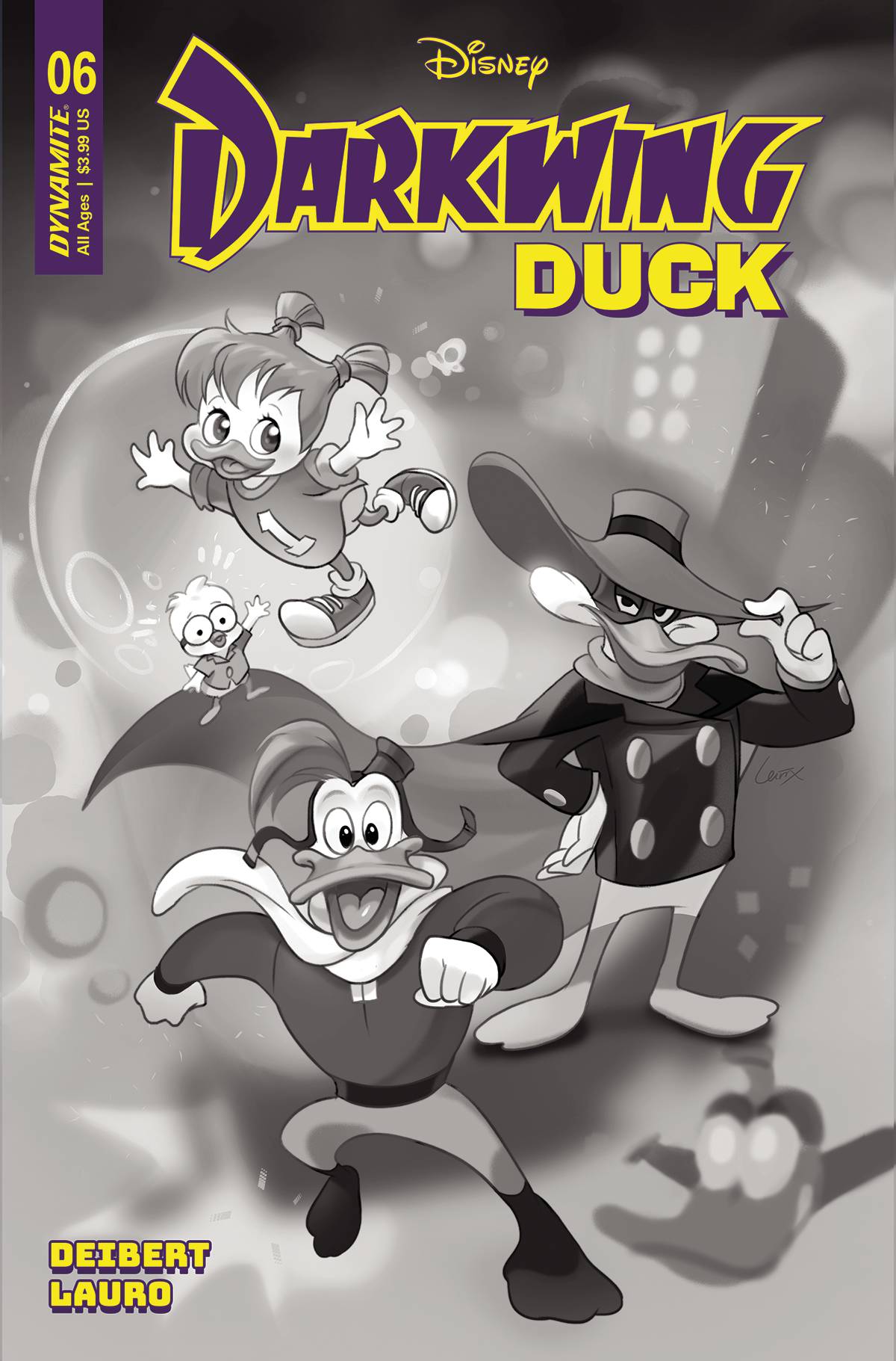 Darkwing Duck #6 Cover G 1 for 10 Incentive Leirix Black & White
