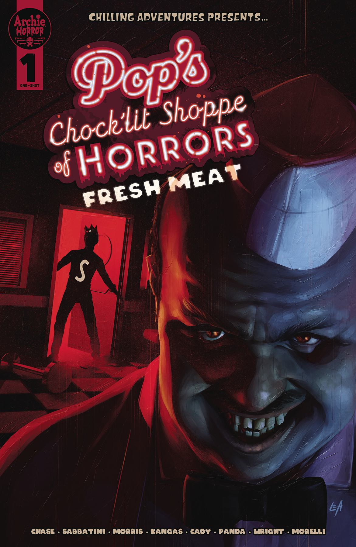 Pops Chocklit Shoppe of Horrors Fresh Meat Cover B Aaron Lea