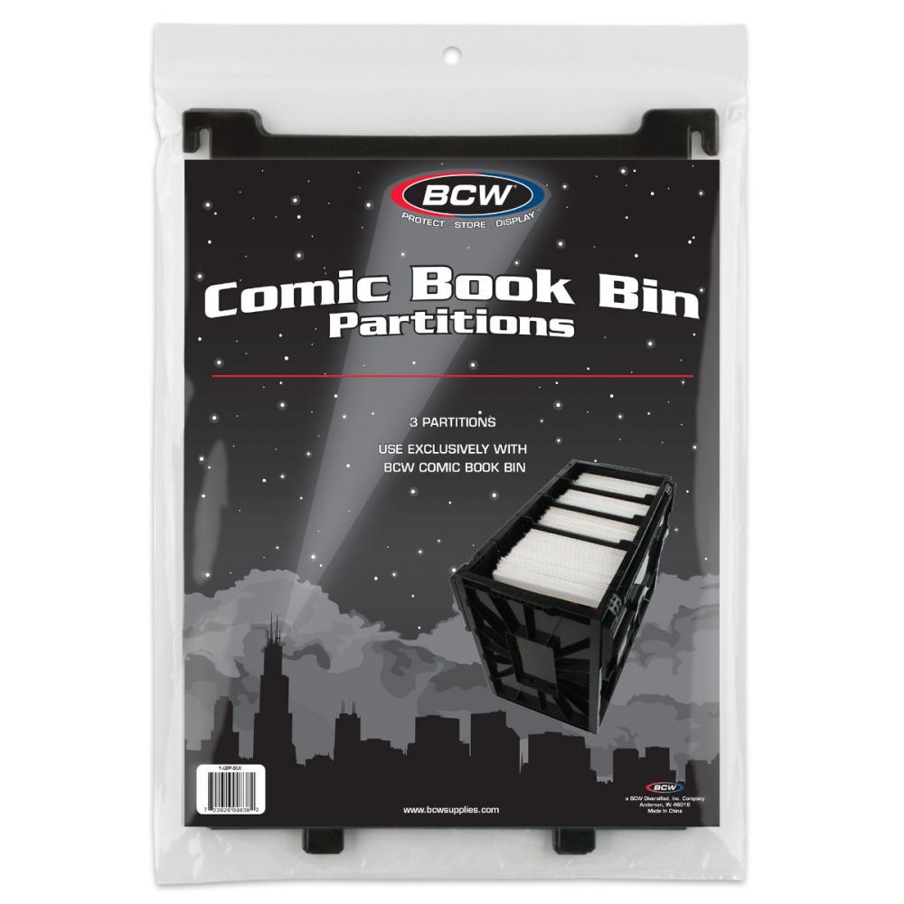 BCW Comic Book Bin Partitions (Black) 3 Pack