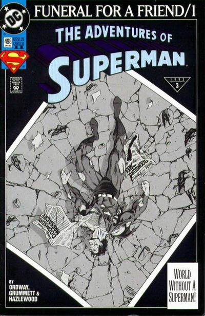 Adventures of Superman #498 [Second Printing]-Very Fine (7.5 – 9)