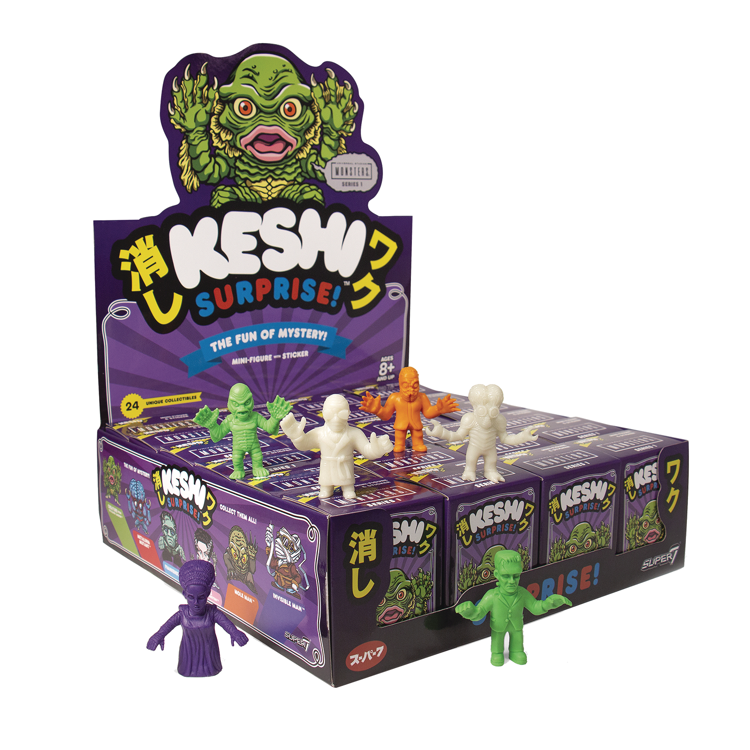 Universal Monsters Keshi Surprise W2 Flat Blind Mystery Box Display