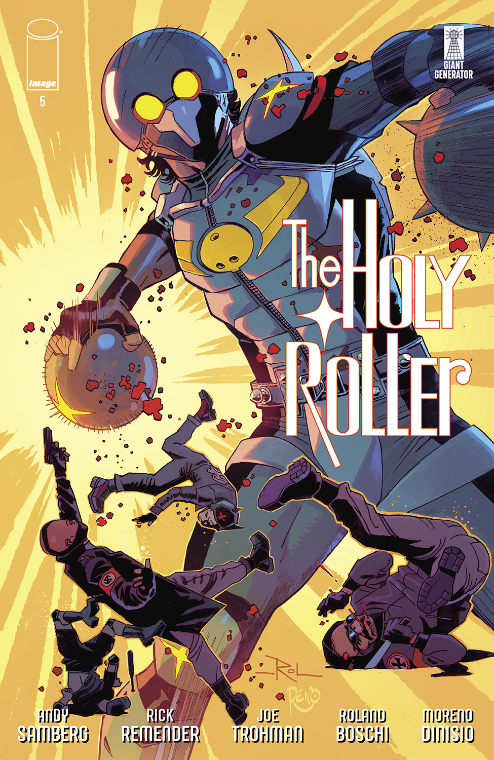 Holy Roller #5 Cover A Roland Boschi & Moreno Dinisio (Of 9)