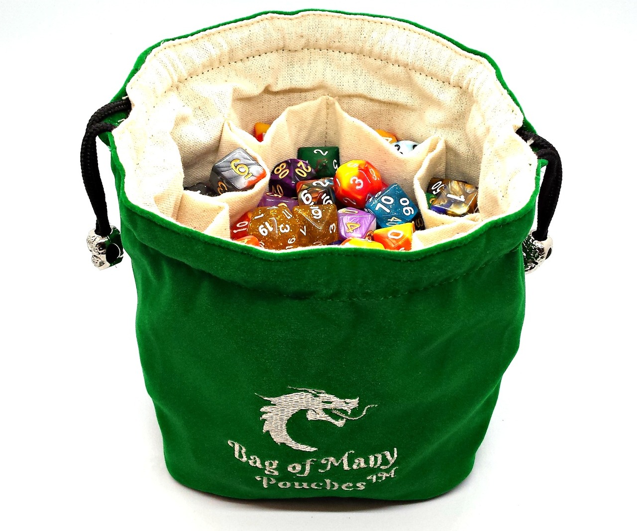 Bag of Many Pouches RPG Dnd Dice Bag Green