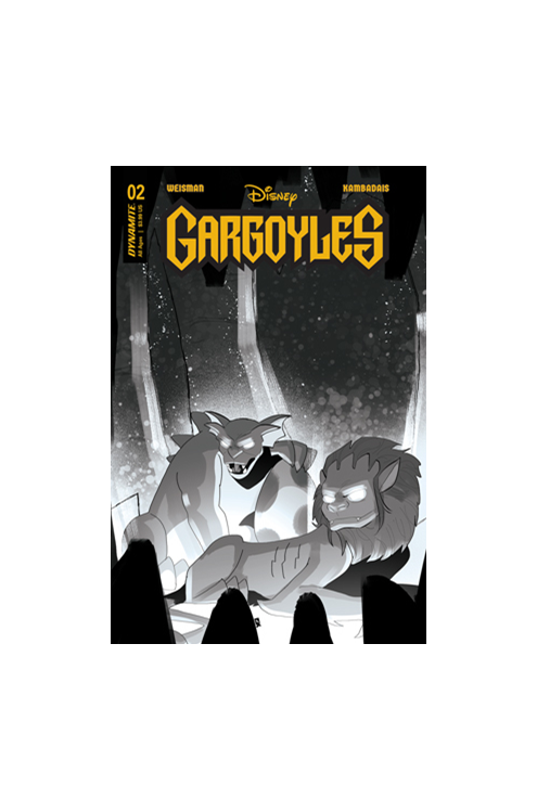 Gargoyles #2 Cover Z 1 for 10 Last Call Incentive Kambadais Black & White (2022)