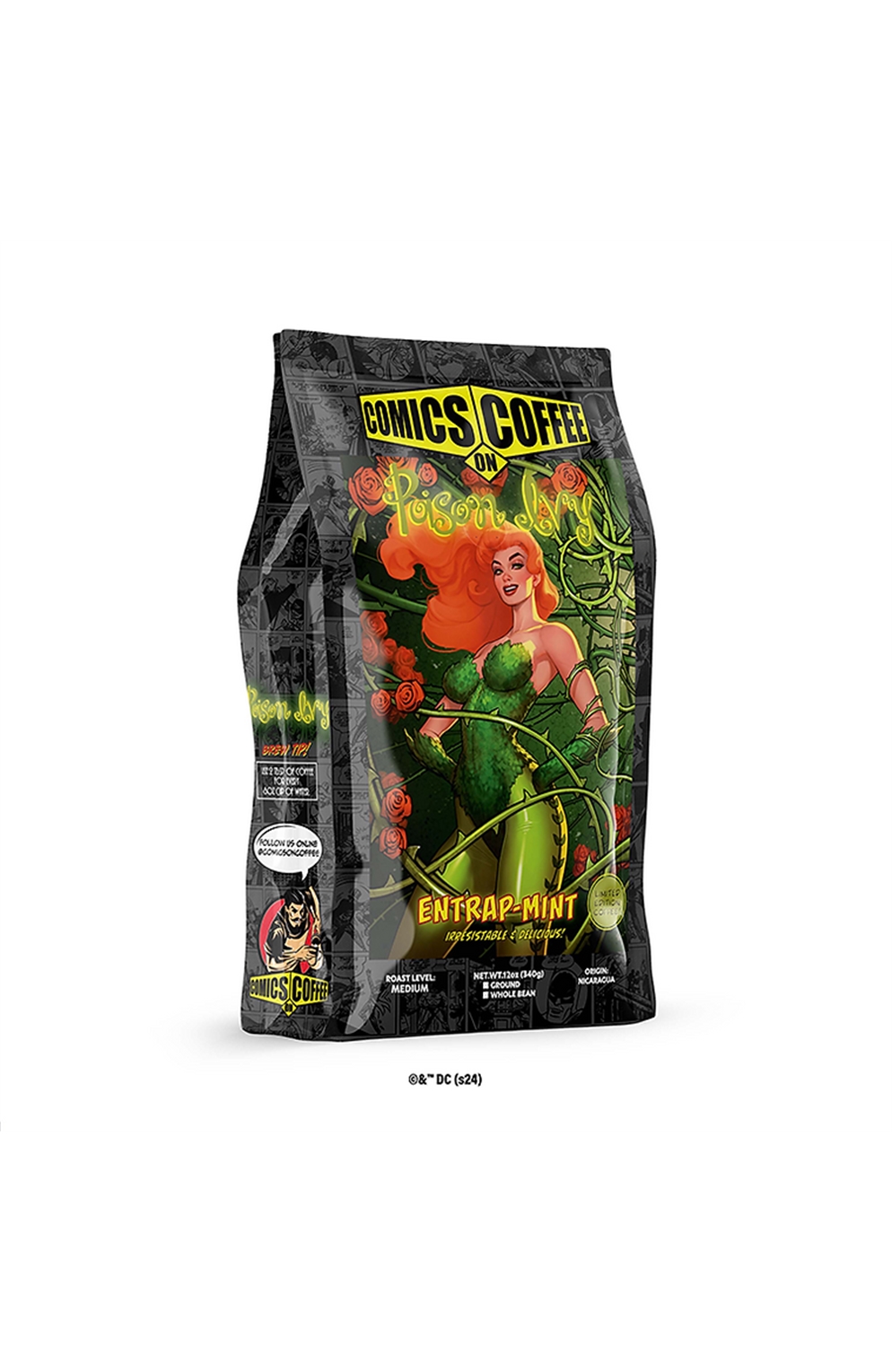 Comics On Cofee - Poison Ivy Entrap-Mint 12Oz Ground Coffee