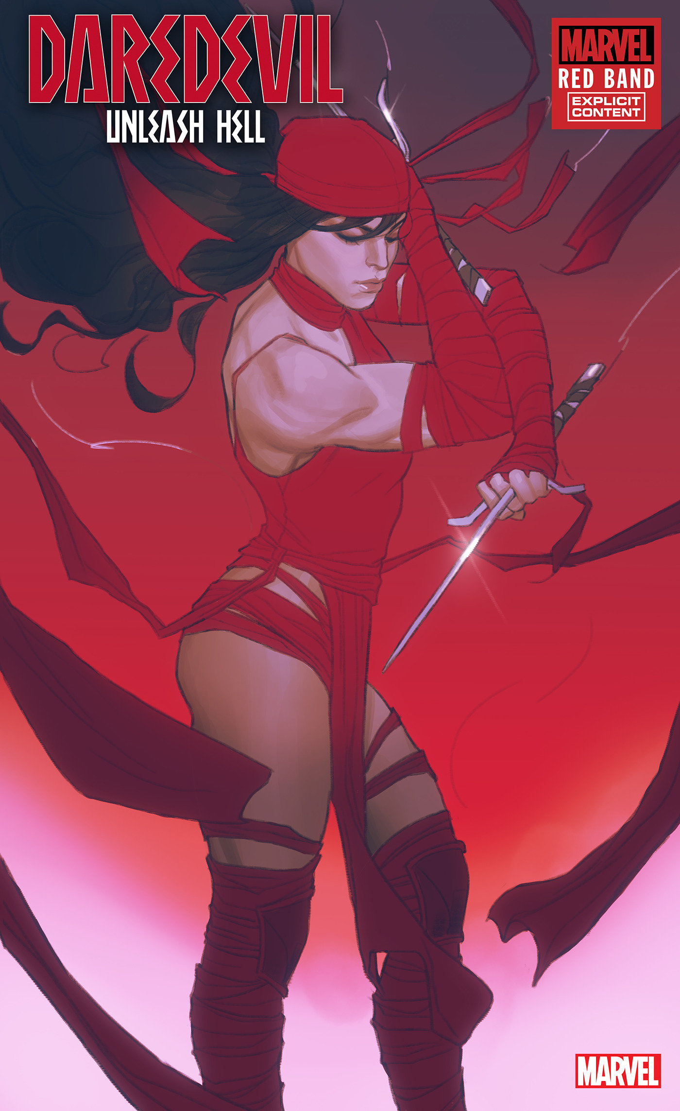 Daredevil Unleash Hell - Red Band #1 Joshua Swaby Elektra Variant [Polybagged]