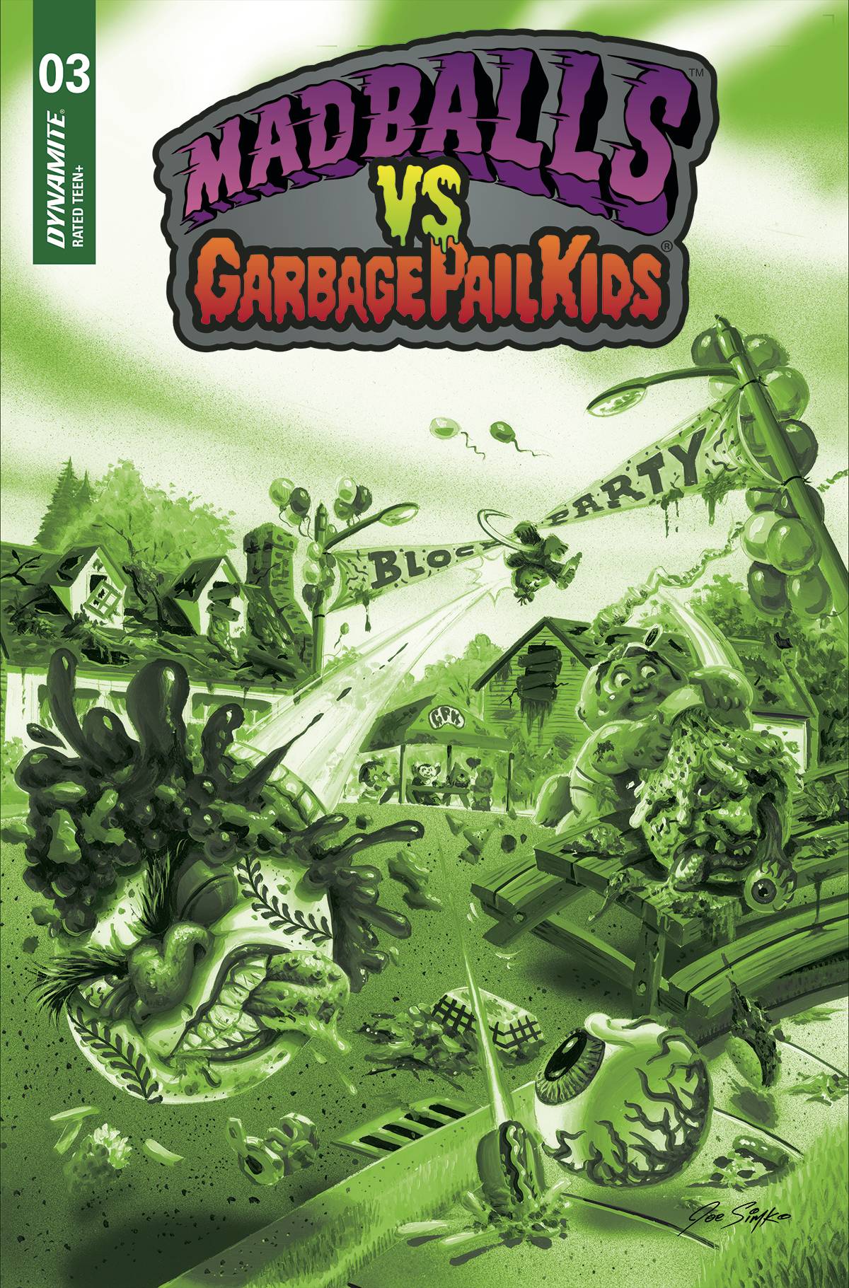 Madballs Vs Garbage Pail Kids #3 Cover J 10 Copy Last Call Incentive Slime Green