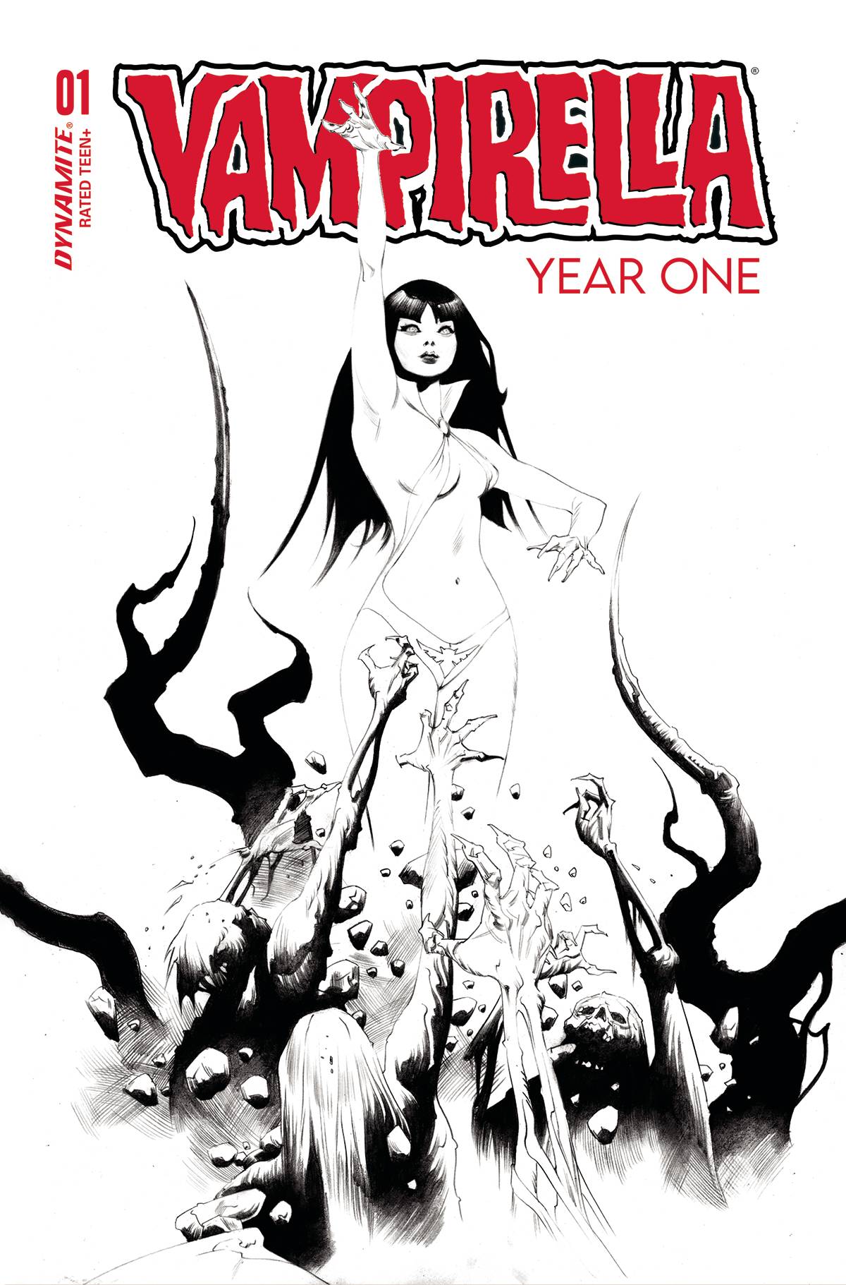 Vampirella Year One #1 Cover Ze 10 Copy Last Call Incentive Lee Black & White