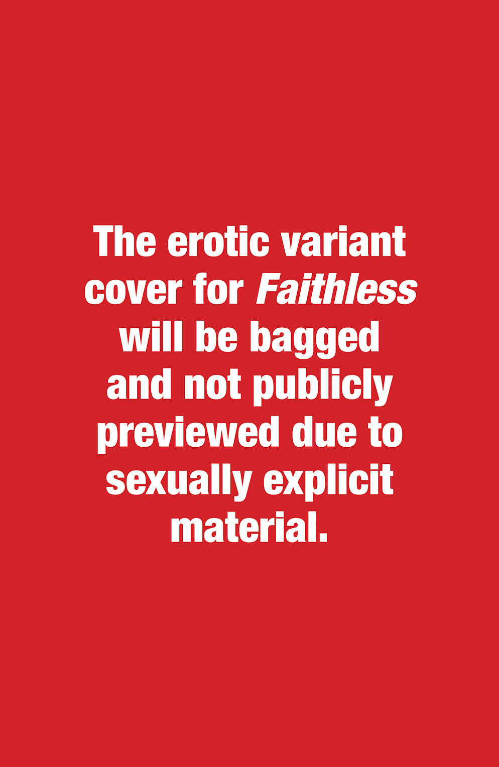 Faithless #6 Cover B Erotica Lotay Variant (Mature) (Of 6)