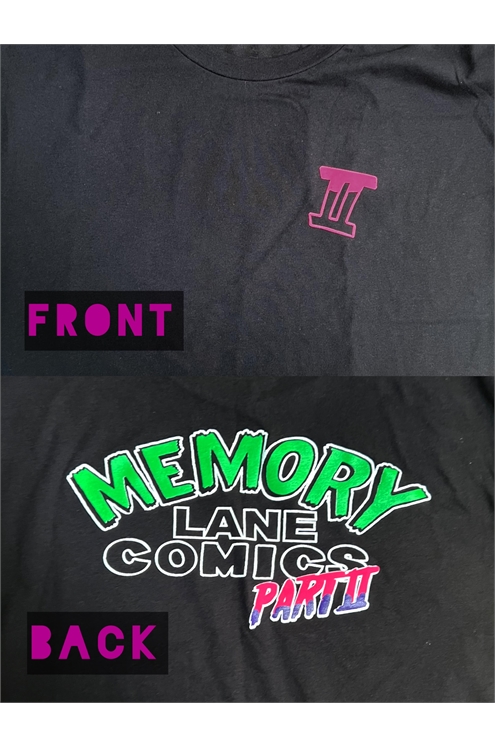 Memory Lane Comics Part II Black Large T-Shirt