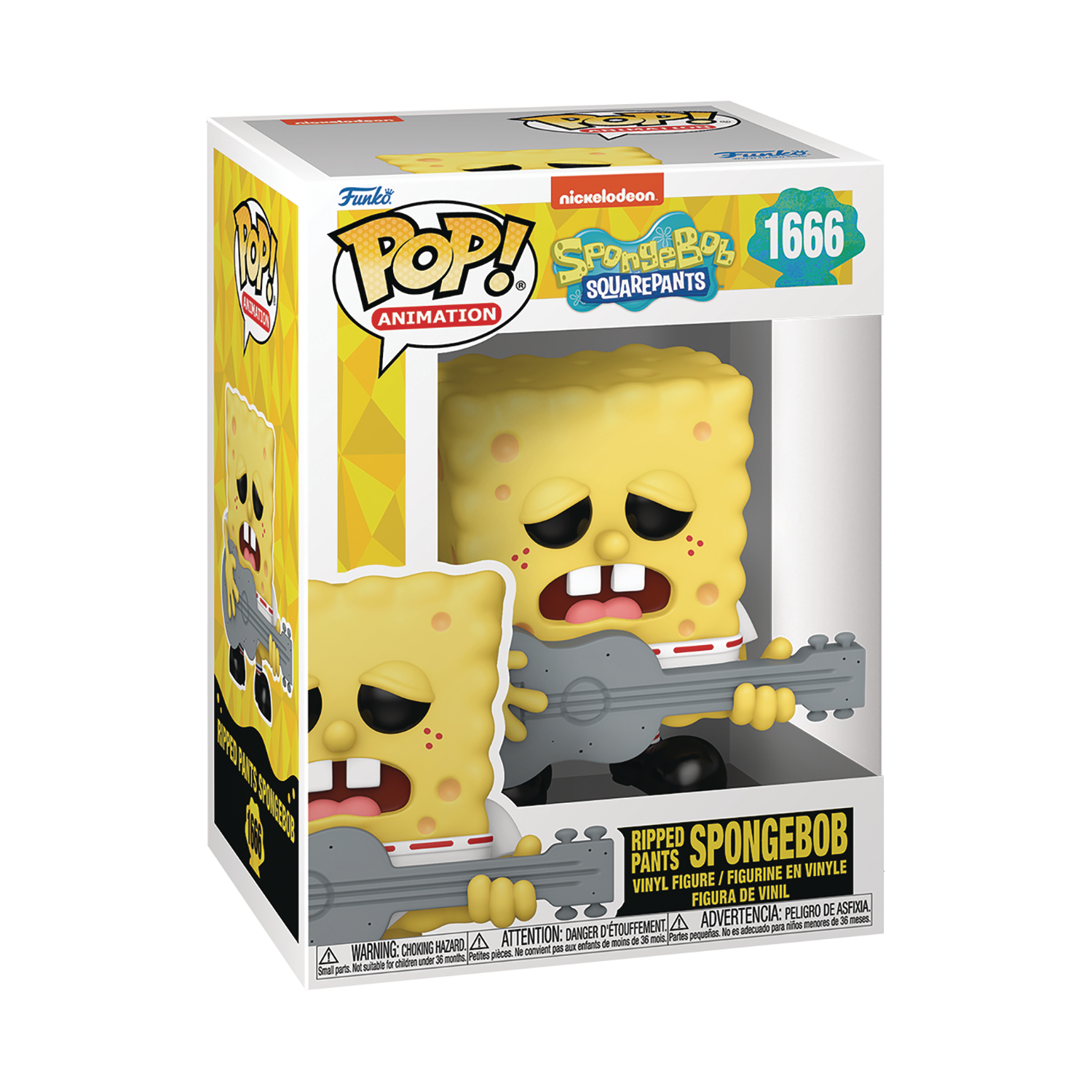 Pop TV Spongebob Squarepants 25th Spongebob with Guitar Vinyl Figure