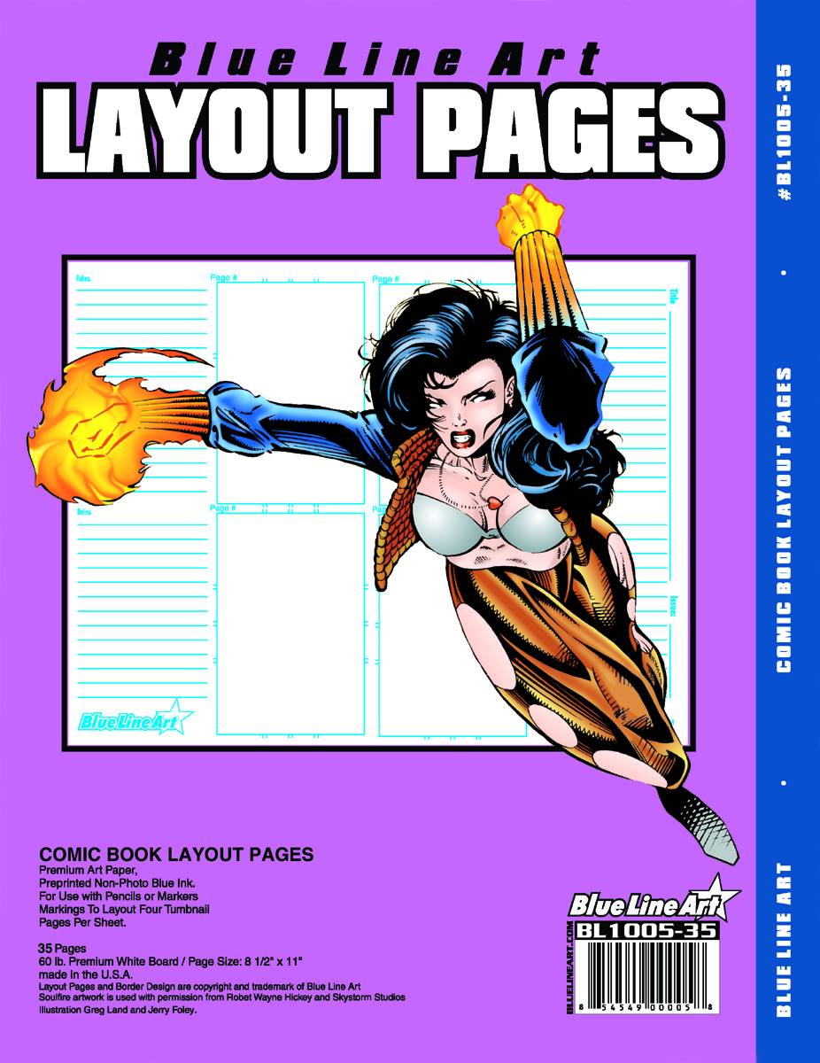 Blue Line Pro Comic Book Layout Pgs 35 Count Pack 