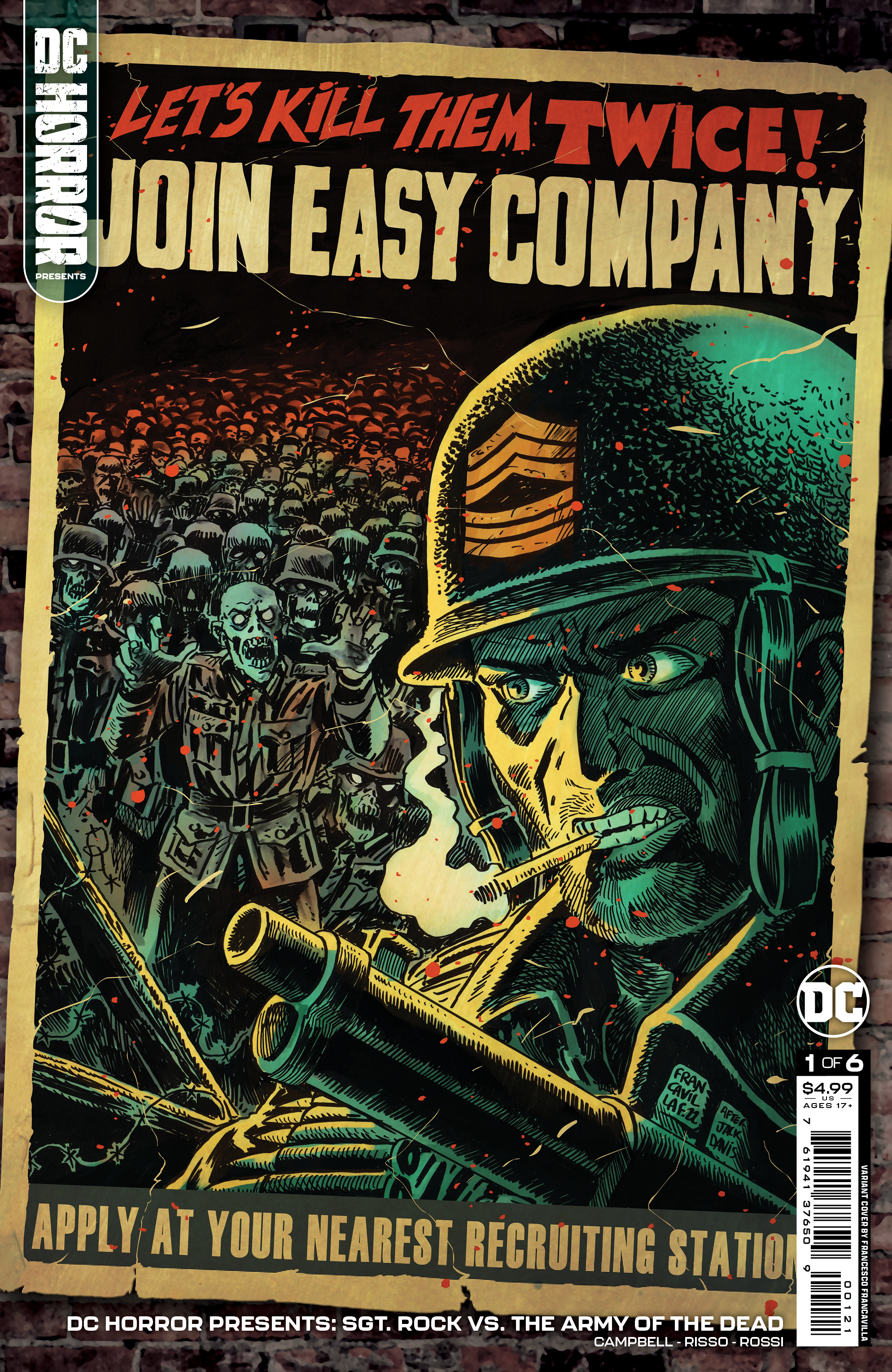 DC Horror Presents Sgt Rock Vs The Army of the Dead #1 Cover B Francesco Francavilla Card Sto (Of 6)