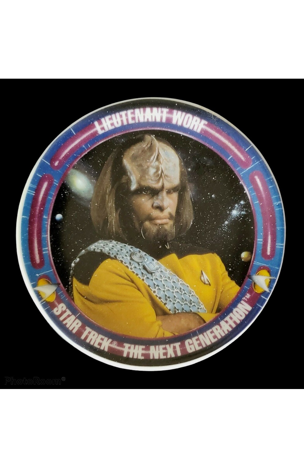 1992 Star Trek Lt. Worf Mini Plate