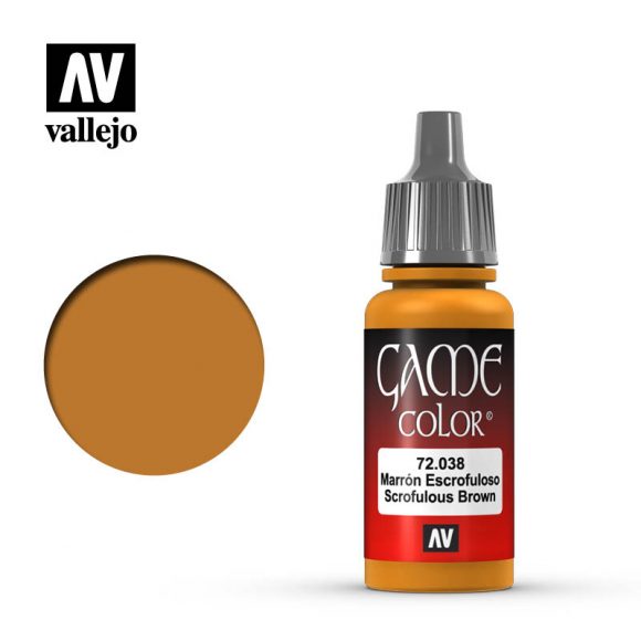 Vallejo Game Color Scrofulous Brown Paint, 17ml