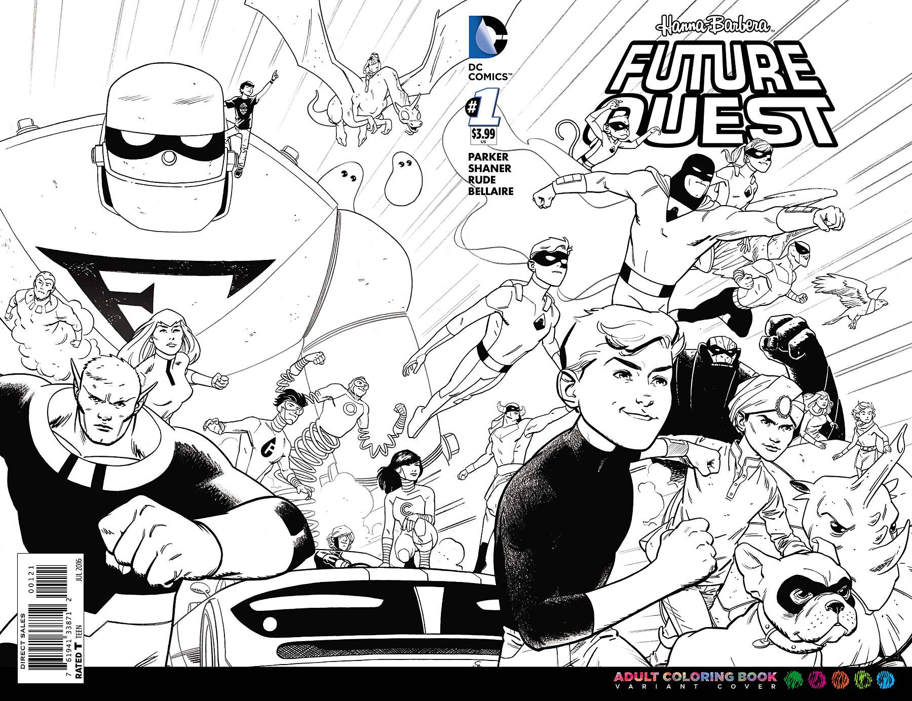 Future Quest #1 Coloring Book Variant Edition