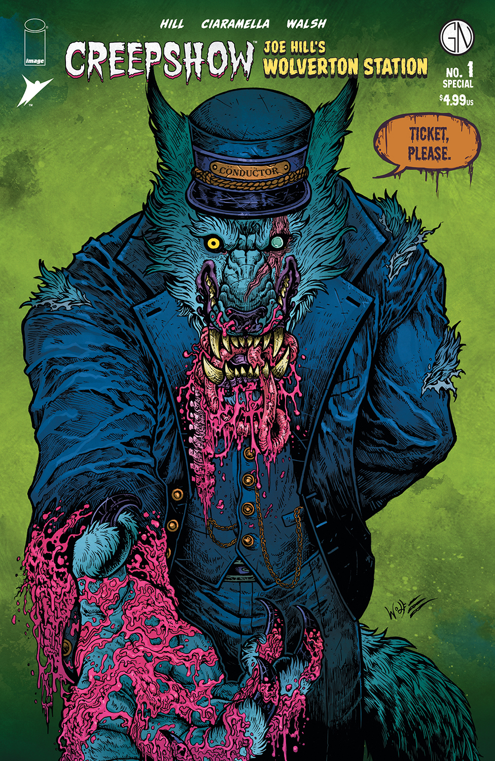 Creepshow Joe Hills Wolverton Station (One Shot) Cover C 1 for 10 Incentive Wolf Variant (Mature)