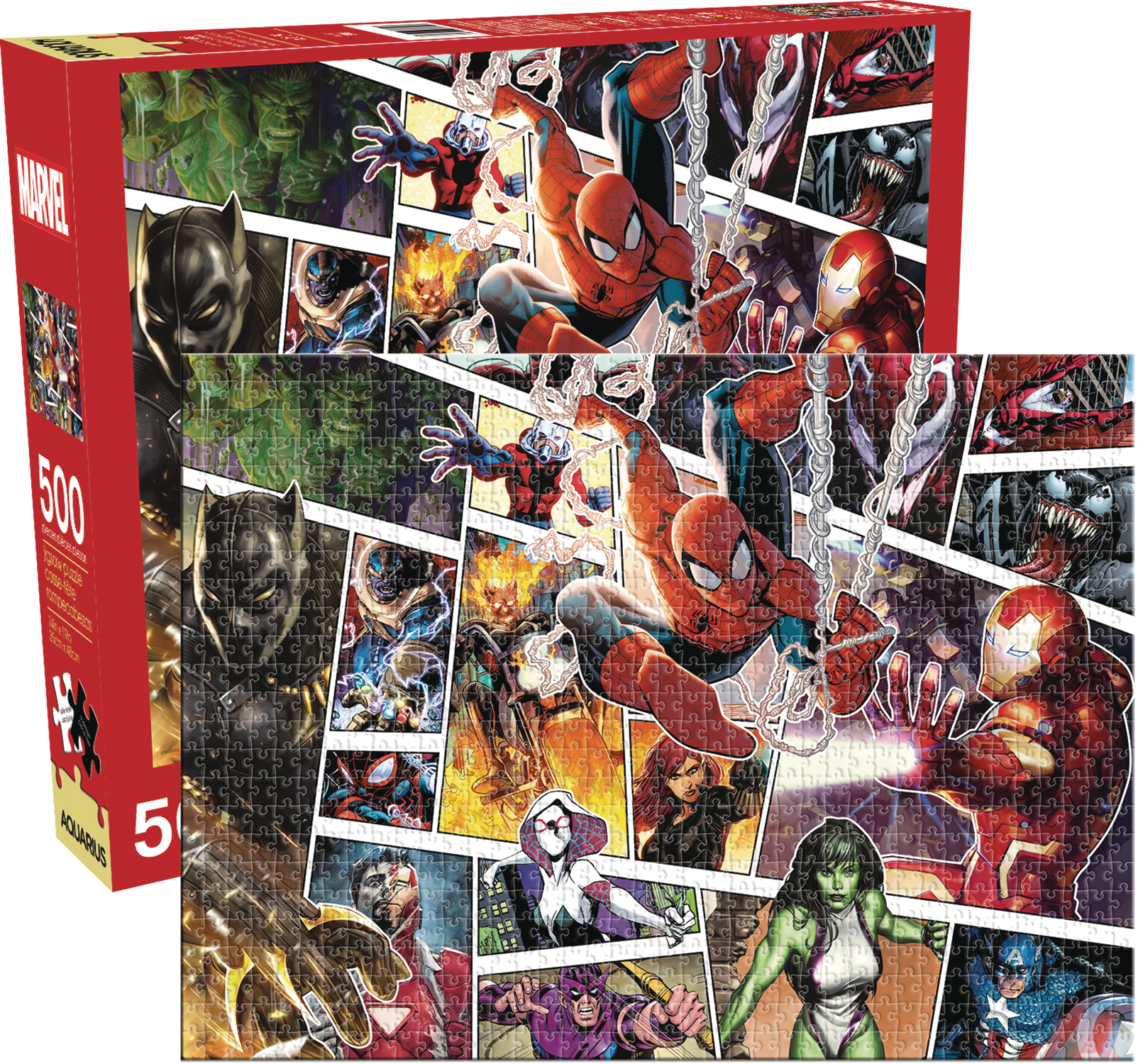 Aquarius Marvel Panels 500 Piece Puzzle