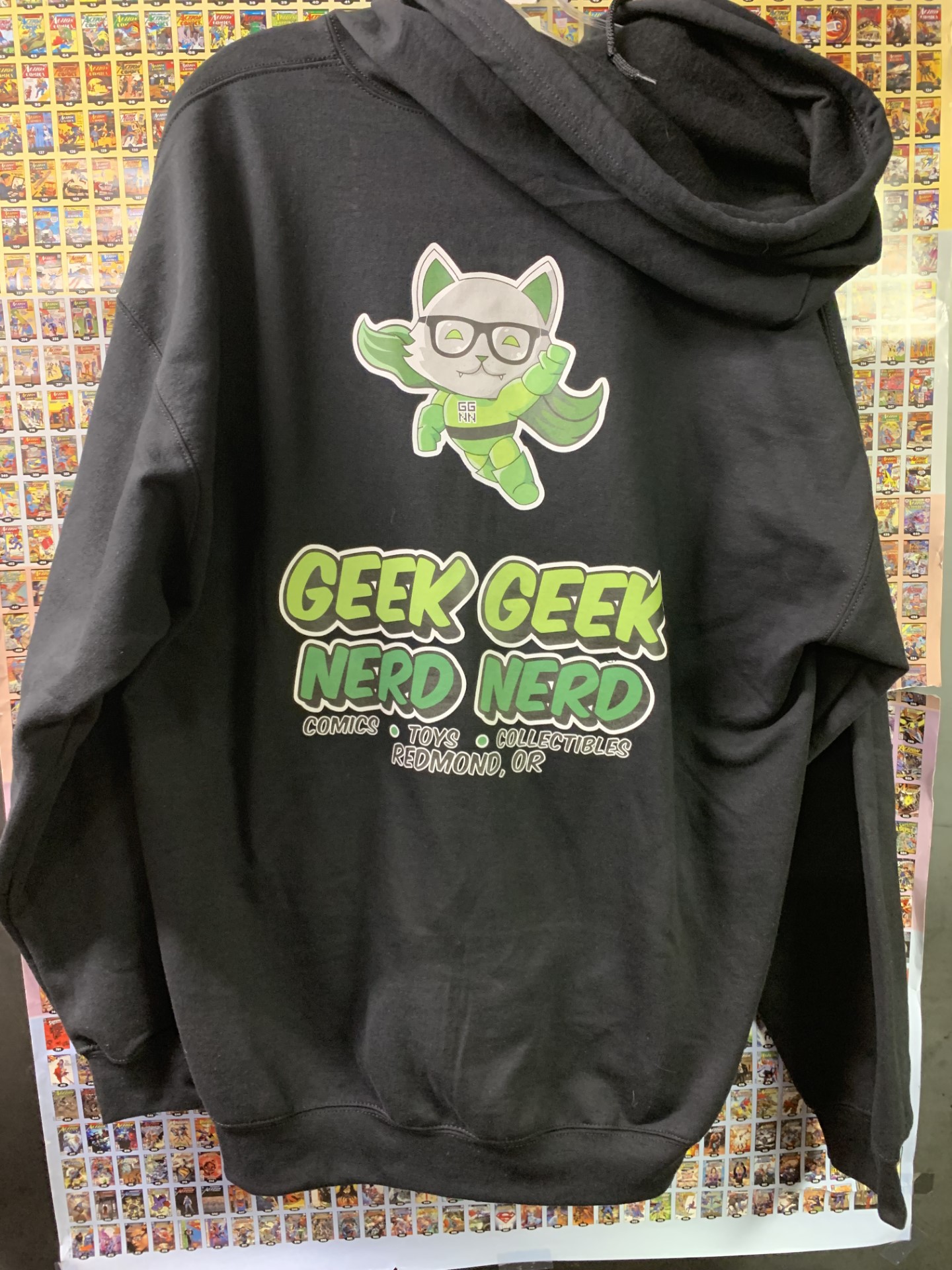 Geek Geek Nerd Nerd Sweatshirt Full Zip Up Black Extra Large