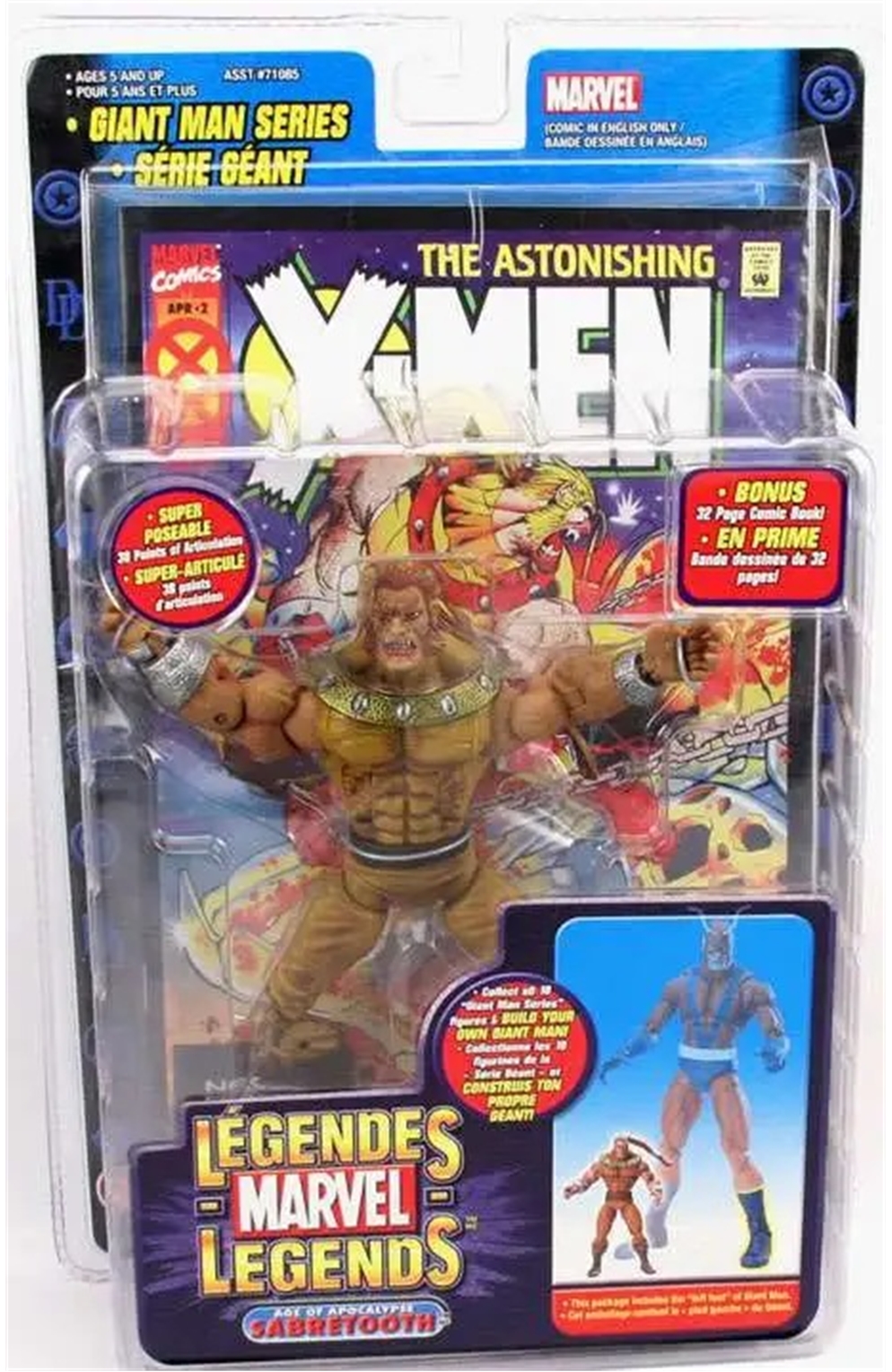 Marvel Legends Giant Man Build A Figure Age of Apocalypse Sabretooth Exclusive Action Figure