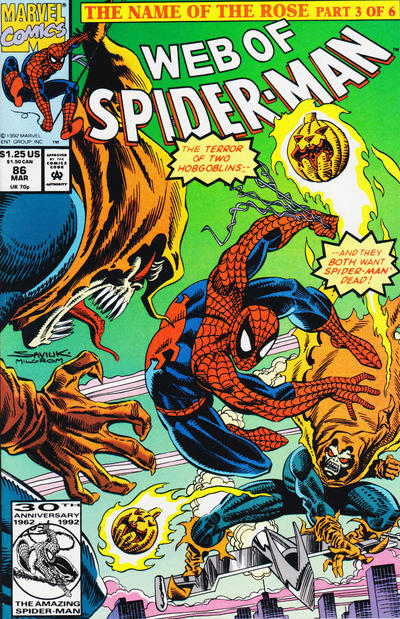 Web of Spider-Man #86 [Direct]-Very Fine (7.5 – 9) Demogoblin Separates From Hobgoblin 