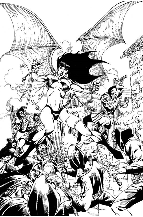 Vengeance of Vampirella #8 Castro Black & White Virgin Last Call Bonus Variant