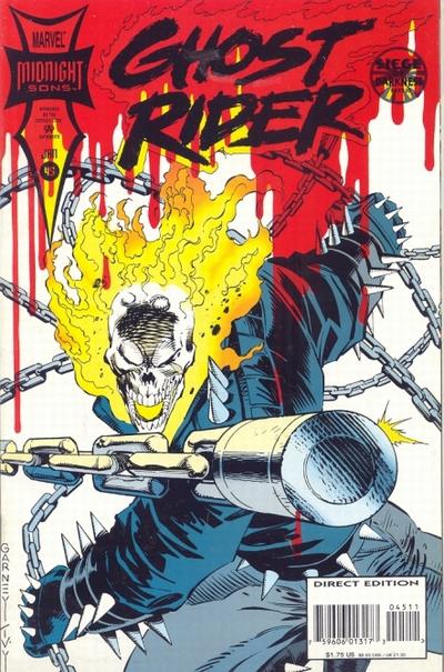 Ghost Rider #45 [Direct Edition]-Very Fine (7.5 – 9)[1990]