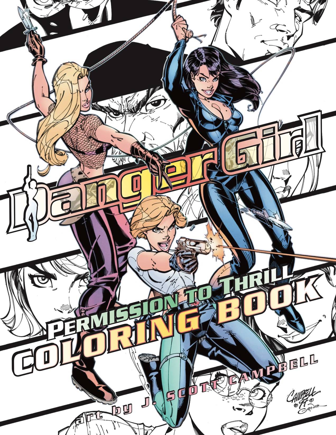 Danger Girl Permission To Thrill Coloring Book Graphic Novel