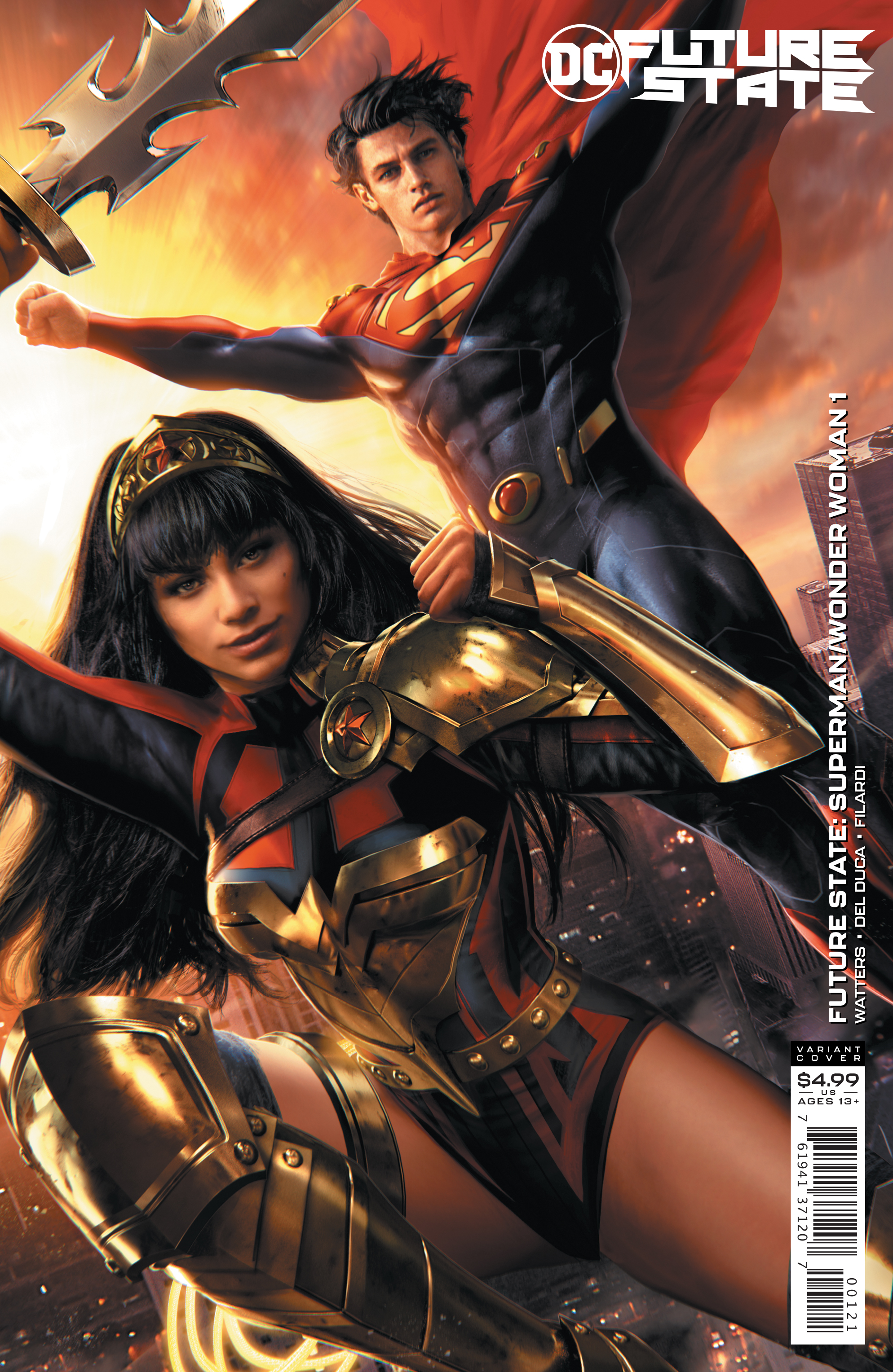 Future State Superman Wonder Woman #1 Cover B Jeremy Roberts Card Stock Variant (Of 2)