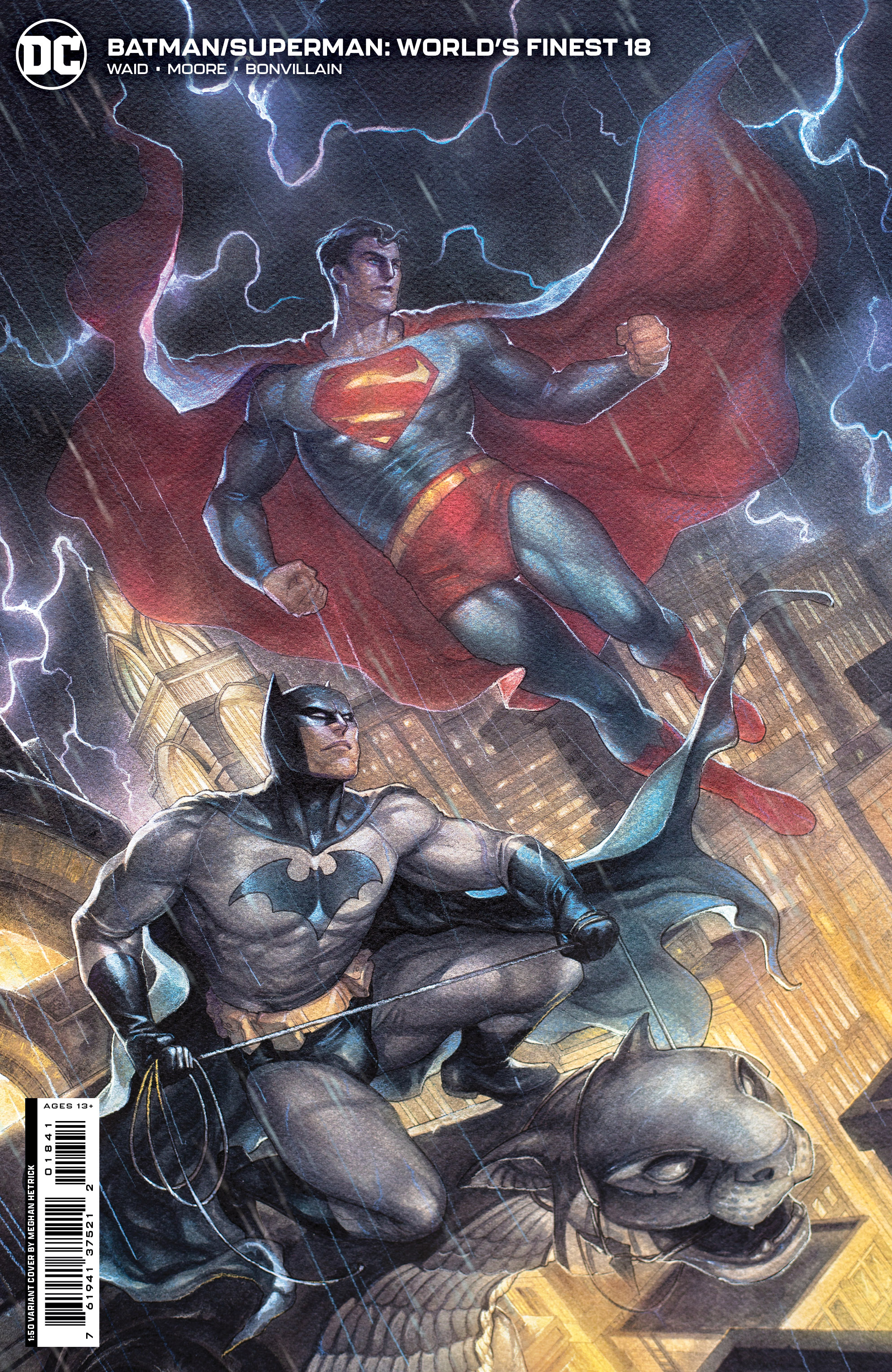 Batman Superman Worlds Finest #18 Cover E 1 for 50 Incentive Meghan Hetrick Card Stock Variant