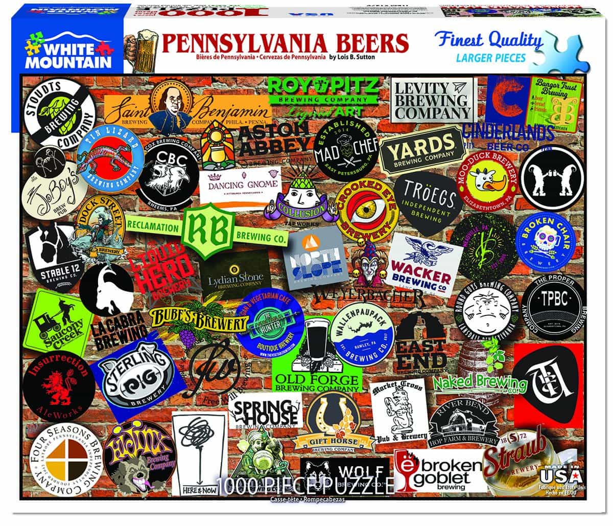 Pennsylvania Craft Beer 1000 Piece Jigsaw Puzzle
