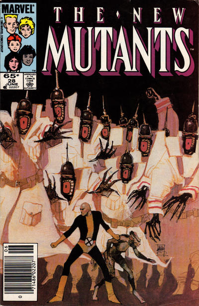 The New Mutants #28 [Newsstand] - Fn-