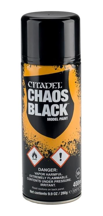 Chaos Black: Citadel Colour Spray Paint 400Ml