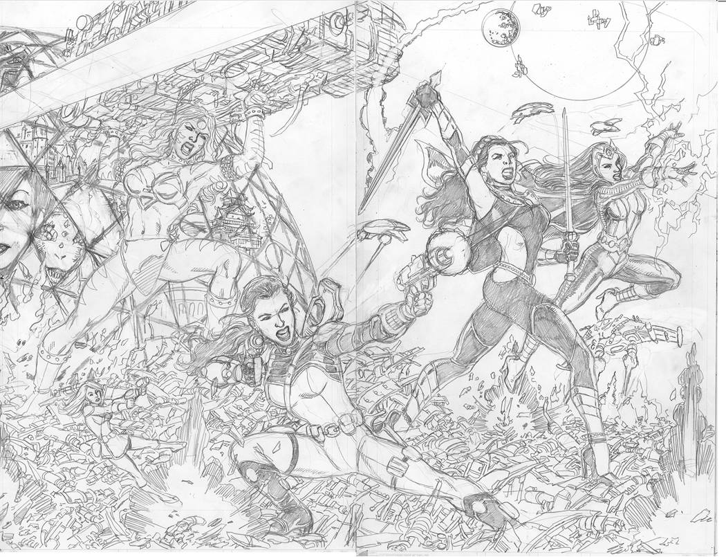 George Perez Sirens #1 1:25 Perez Pencils Variant