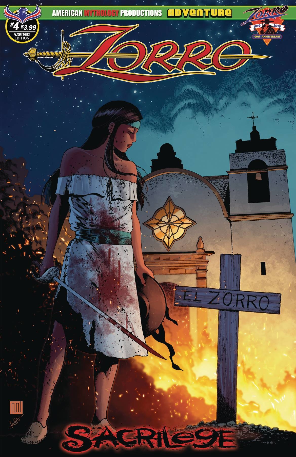 Zorro Sacrilege #4 Hilinski Possession Cover
