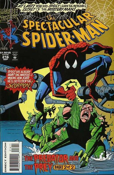 The Spectacular Spider-Man #216 [Direct Edition]-Very Fine/Excellent -7