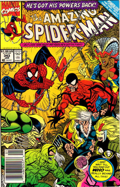 The Amazing Spider-Man #343 [Newsstand]-Very Good (3.5 – 5)