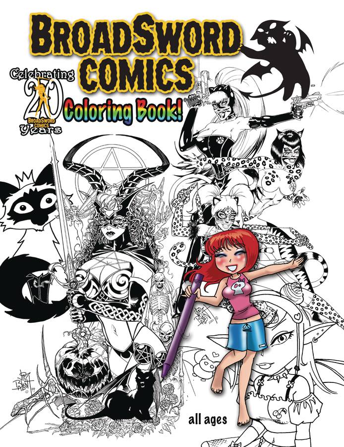 Tarot & More 20 Years Broadsword Comics Coloring Book