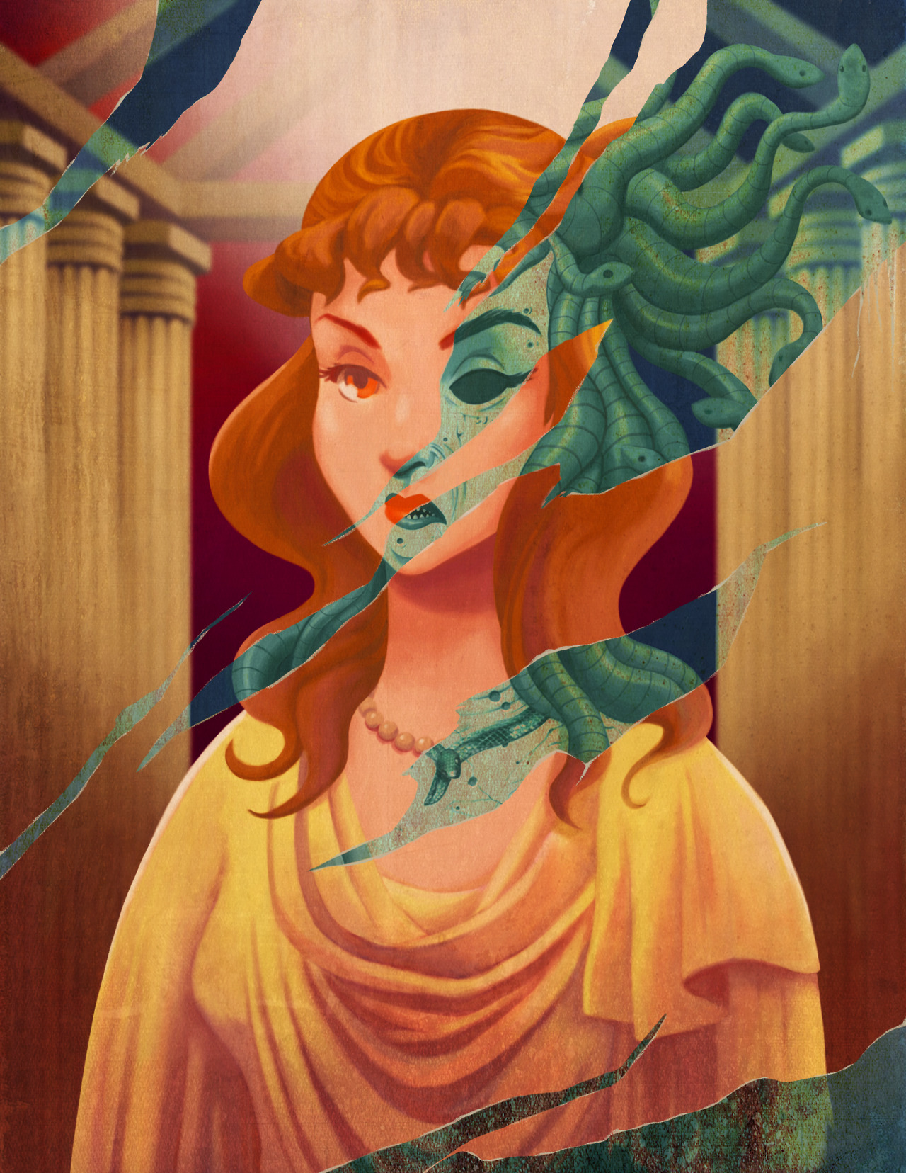 Leann Hill Art - Haunted Mansion Medusa (Small)