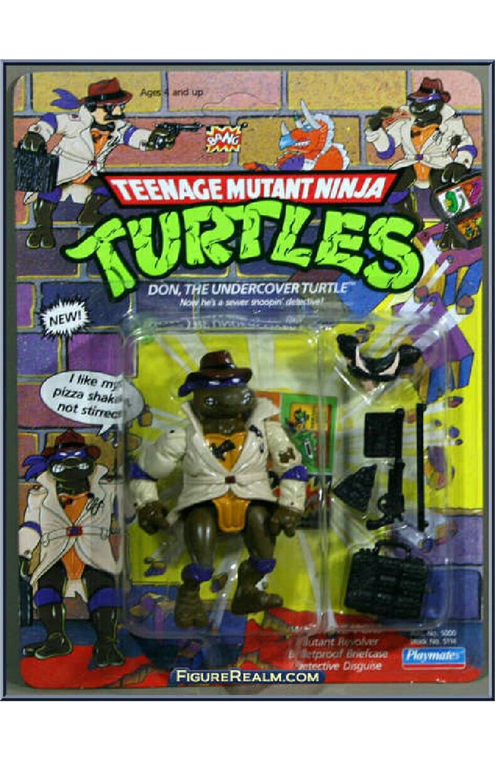 Playmates 1990 Teenage Munant Ninja Turtle Don The Undercover Turtle