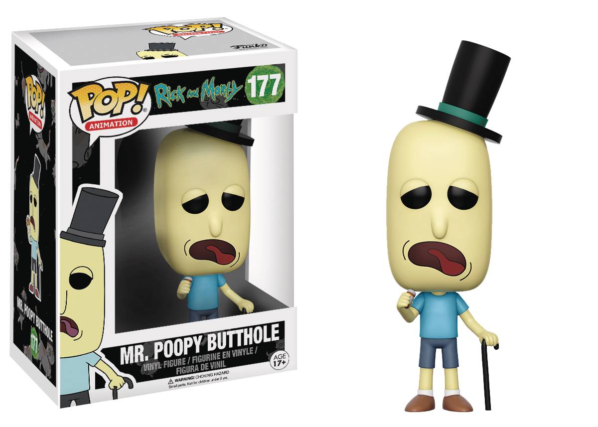 Pop Animation Rick and Morty Mr. Poopy Butthole Vinyl Figure