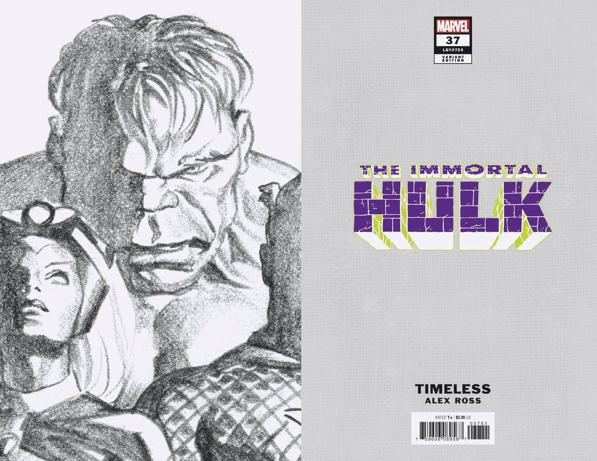 Immortal Hulk #37 Alex Ross Hulk Timeless Virgin Sketch Variant (2018)