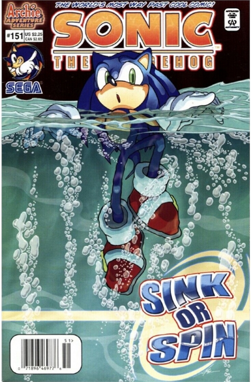 Sonic The Hedgehog #151 [Newsstand] - Vf-